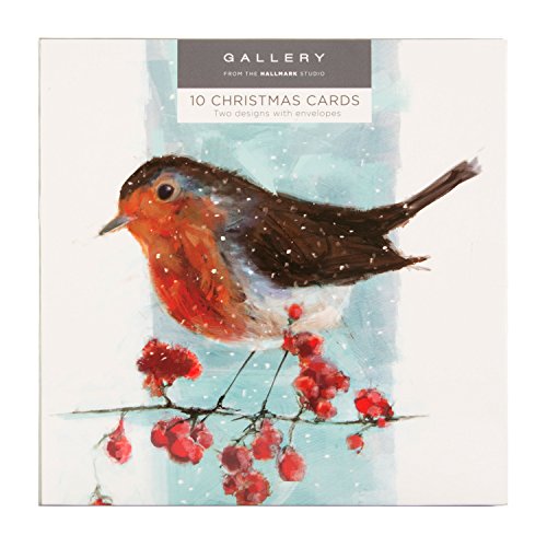 Hallmark Christmas Gallery Card Pack "Robin & Bunny" Pack of 10