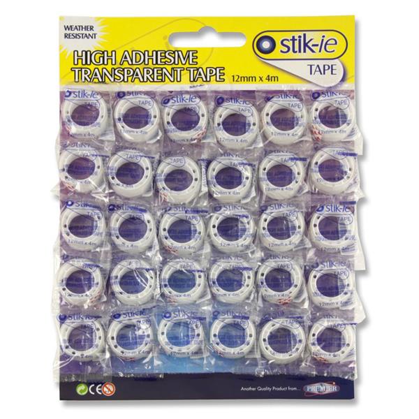 12mm x 4m Adhesive Tape by Stik-ie - Single