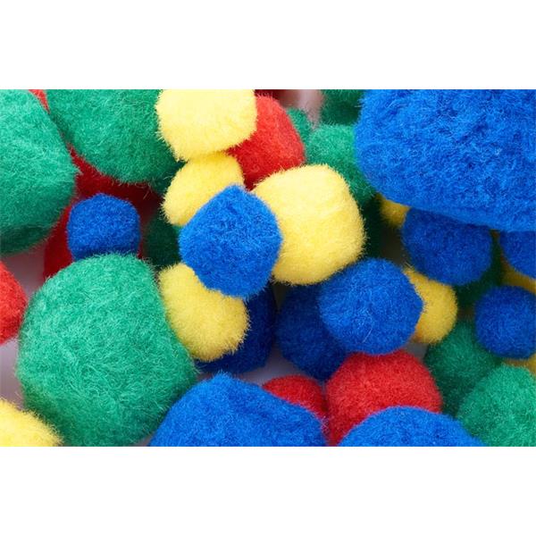 Bag of 454g Assorted Pom Poms by Crafty Bitz