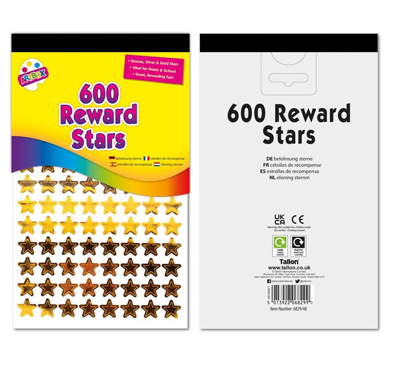 Reward Stars Gold Silver and Bronze