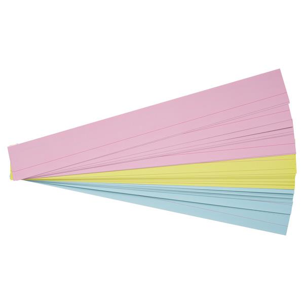 Pack of 30 Wipe-off Reusable 3"x24" Coloured Sentence Strips by Clever Kidz
