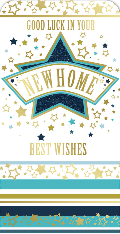 Good Luck In Your New Home Star Design Luxury Gift Money Wallet Card
