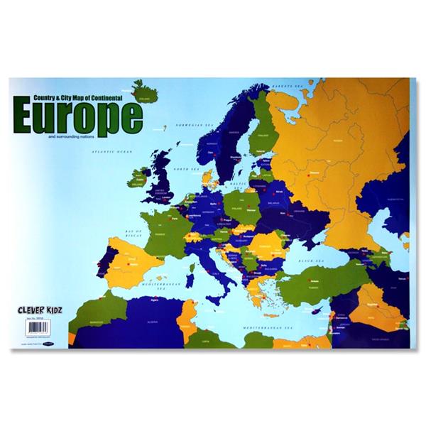 Map Of Europe Wall Chart by Clever Kidz– Choice Wholesale