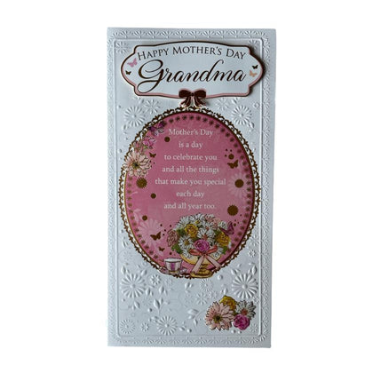 Happy Mother's Day Grandma Flowers Design Card