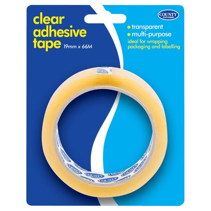 Clear Adhesive Tape 19mm x 66M
