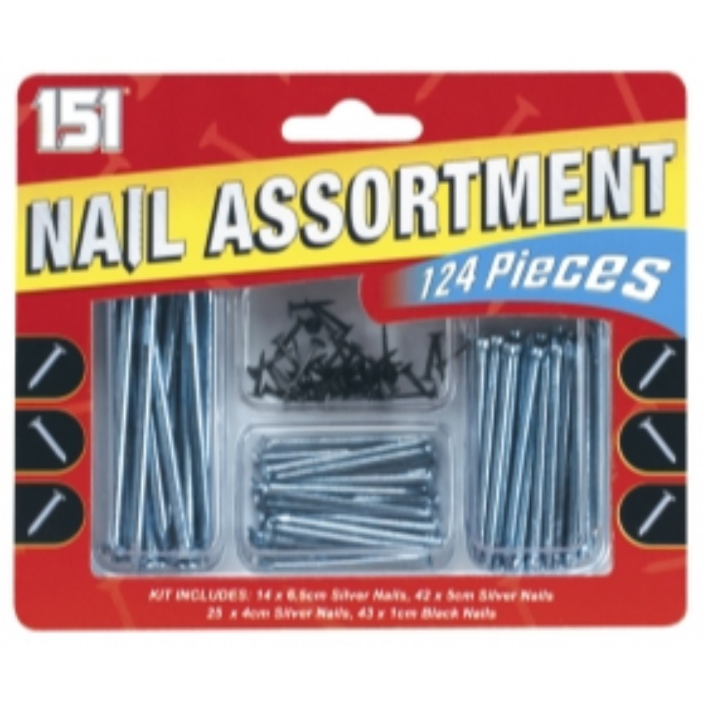 124 Piece Nail Assortment