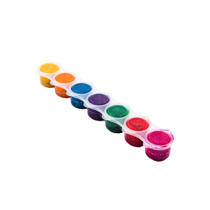 7 Pots of Glitter Poster Paints
