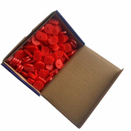 Pack of 200 Red Key Cover Rubber Caps