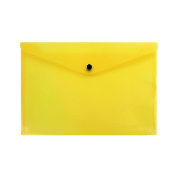 Pack of 12 A4 Yellow Polypropylene Document Folders