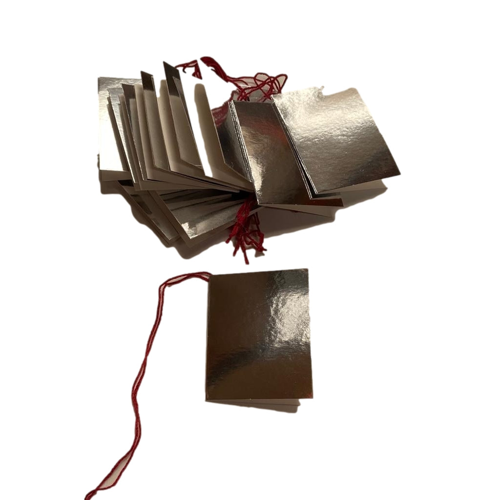 12 x Luxury Foil Christmas Birthday Anniversary Gift Tags In Silver