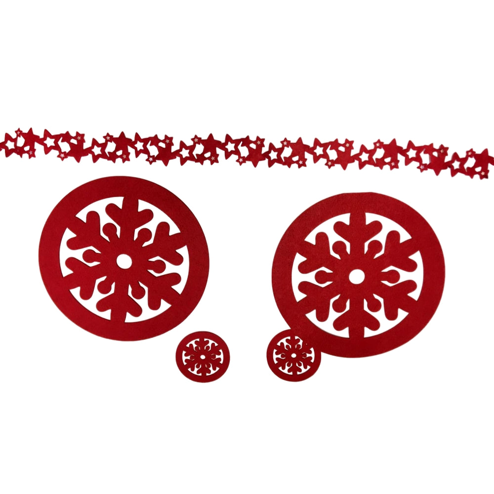 Red Christmas Tableware set 2 Table Mats 2 Coasters Table Runner