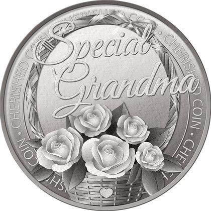 Special Grandma Cherished Lucky Coin Engraved Message Keepsake Gift