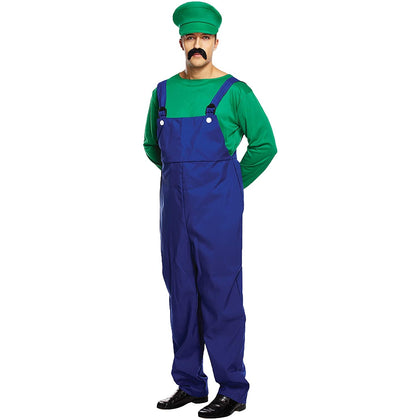 Adult Green Super Workman Fancy Dress Up Costume