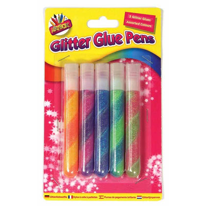 Pack of 5 Swirl Glitter Glue Pens