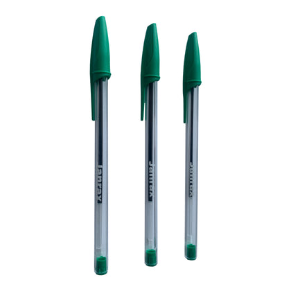 Box of 50 Green Ballpoint Pens Smooth Glide by Janrax