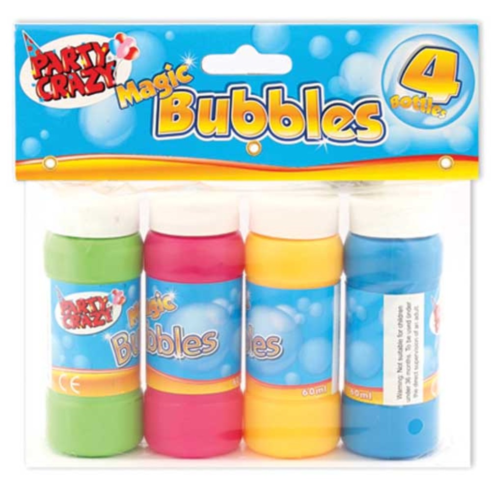 4 Tubs of 60ml Magic Bubbles