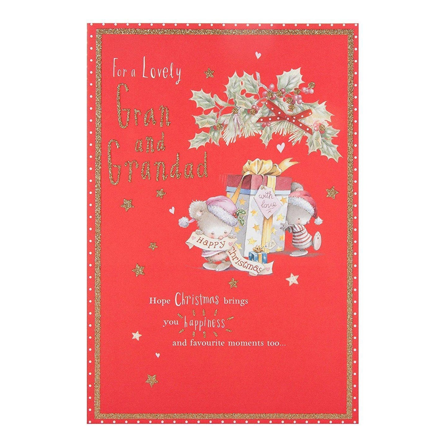 Gran and Grandad "Happiness" Christmas Card