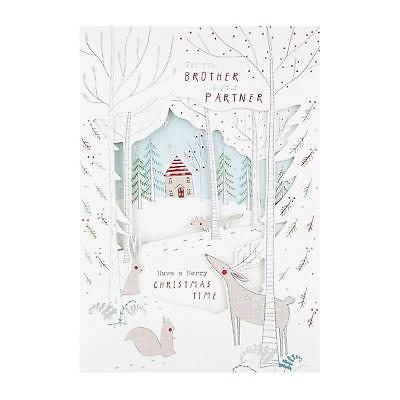 Brother and Partner Christmas Card 'Happiness'