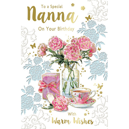 To a Special Nanna On Your Birthday With Warm Wishes Celebrity Style Greeting Card
