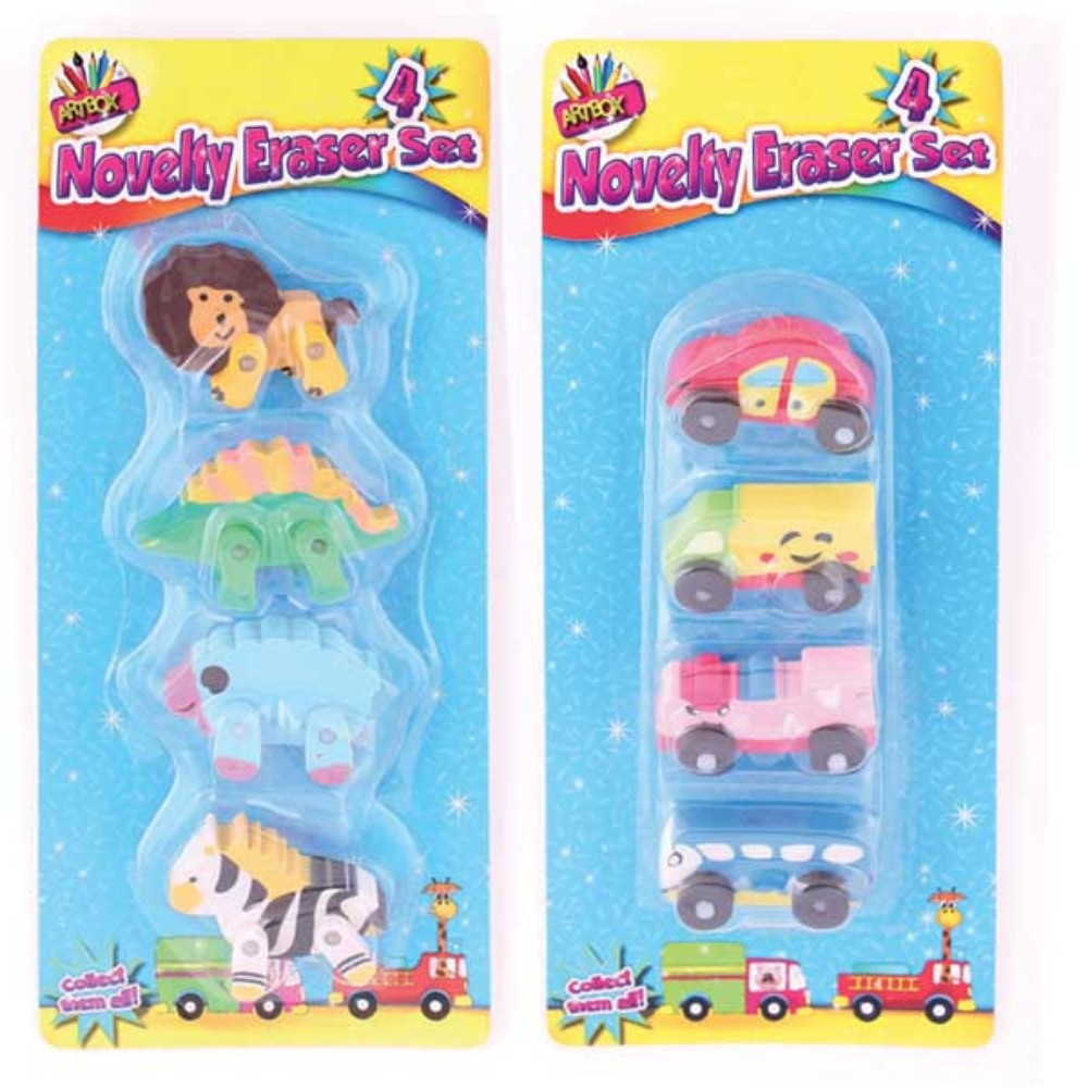 Animal or Vehicle Novelty Erasers