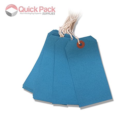 250 Large Reinforced Blue Strung Tags Luggage Labels 120 x 60mm