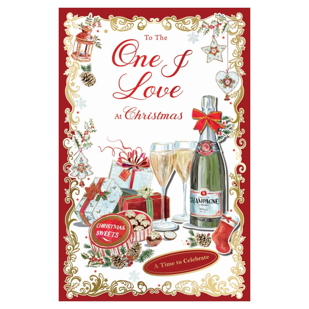 To The One I Love Elegant Christmas Celebration Card