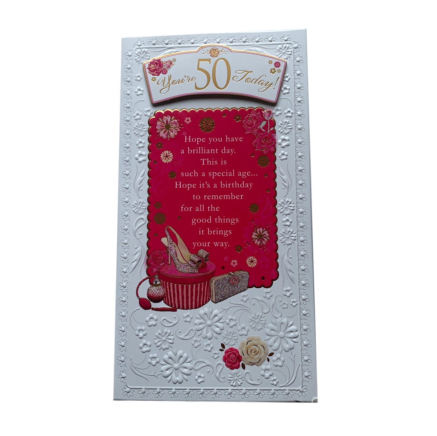 You're 50 Today Birthday Open Female Soft Whispers Card