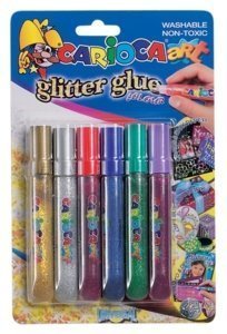 Carioca Art Glitter Glue Colour (Pack of 6) Not-Toxic & Washable
