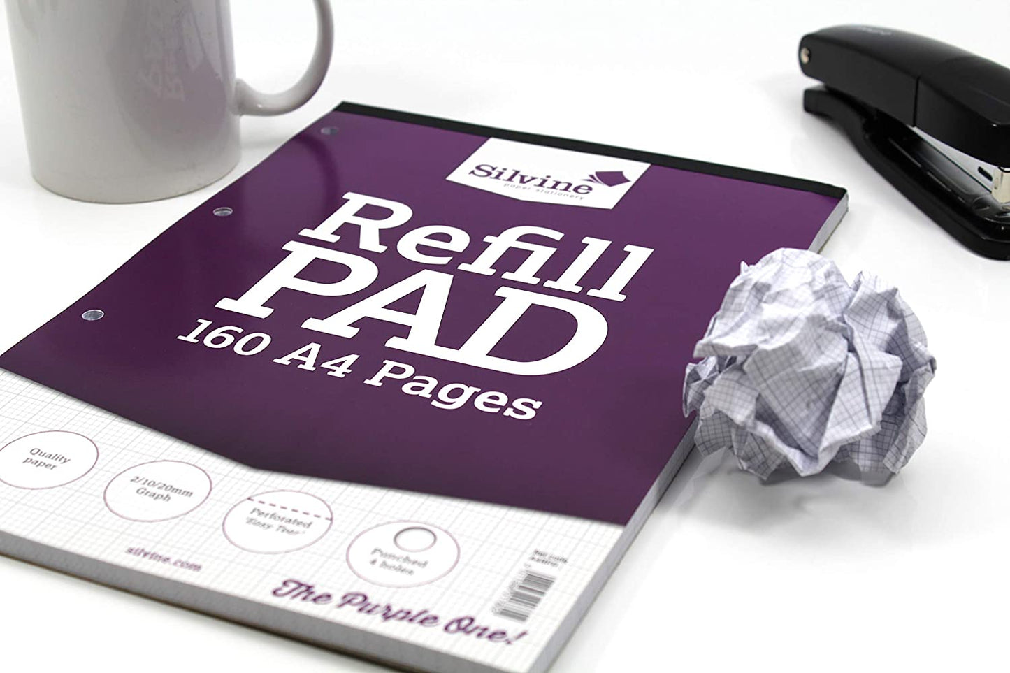 A4 Graph 160 Page Purple Refill Pad (210 x 297mm)
