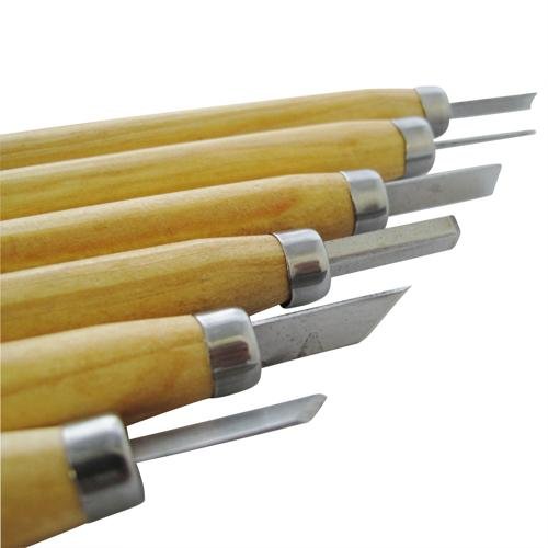 Wood Carving Mini Chisel Set - 6 Assorted Blades- Jakar