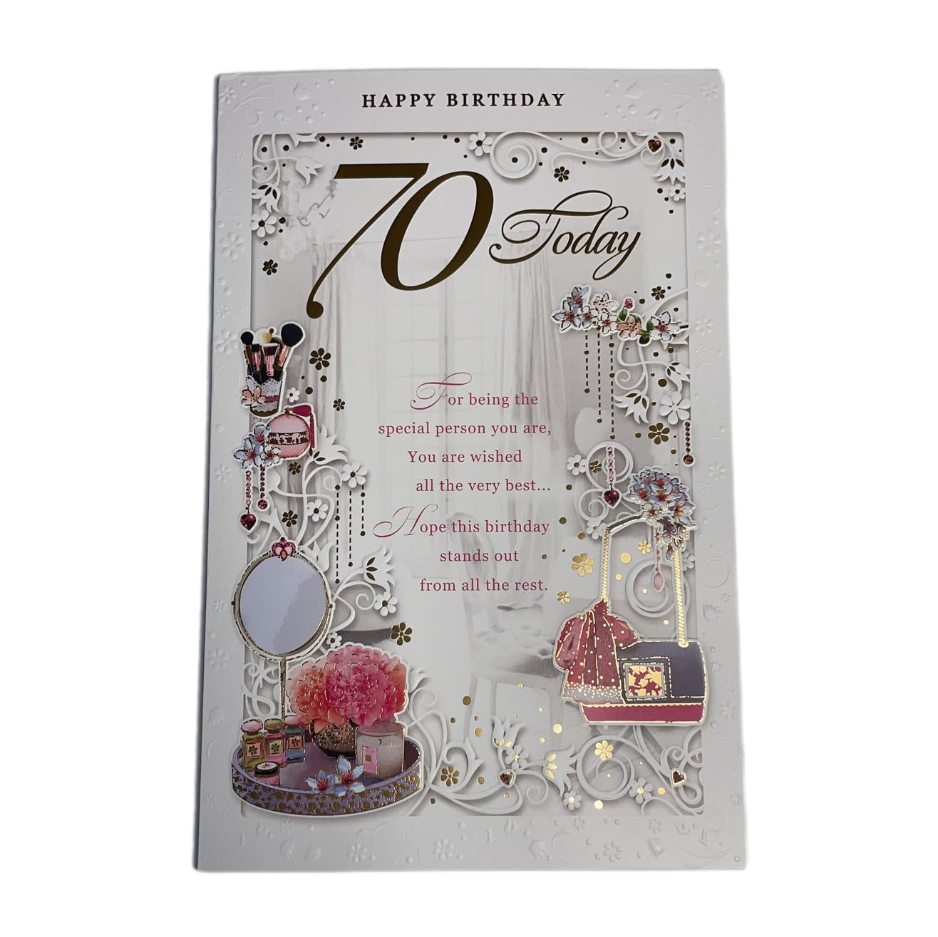 70th Today Being The Special Person Birthday Opacity Card