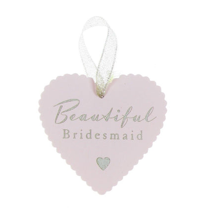 Amore Heart Tag 'Bridesmaid' Wedding Favour Table Setting Gift