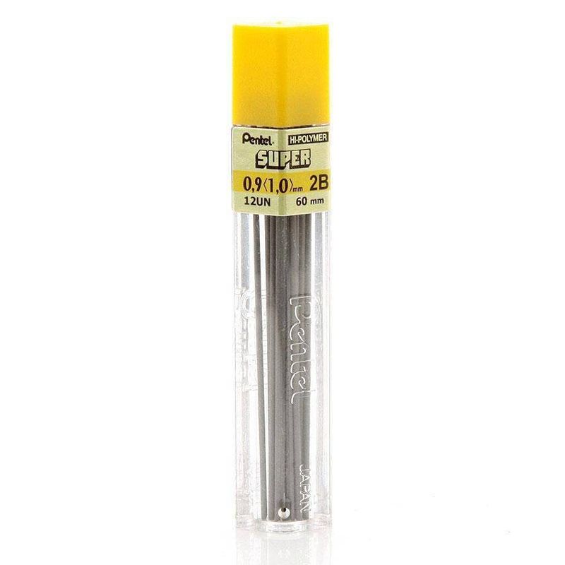 Tube of 15 Pentel Super Hi-Polymer 2B 0.9mm Pencil Leads
