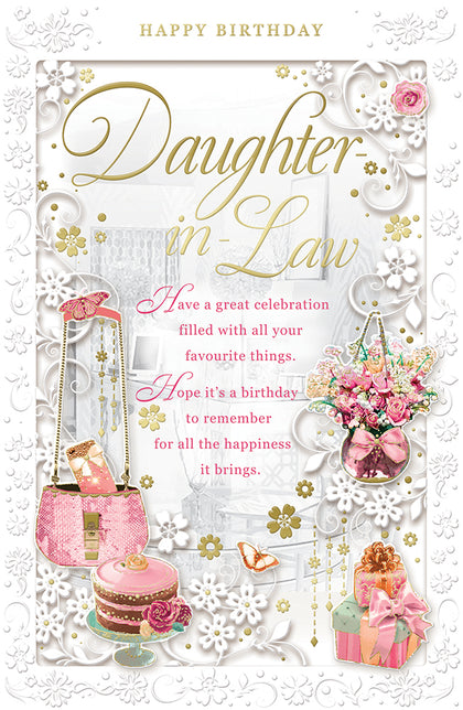 Daughter In Law Birthday Opacity Card