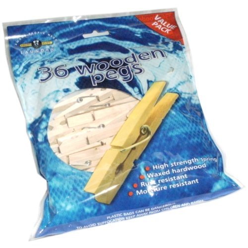 36 Woodent Clothes Line Pegs (36 Pack)