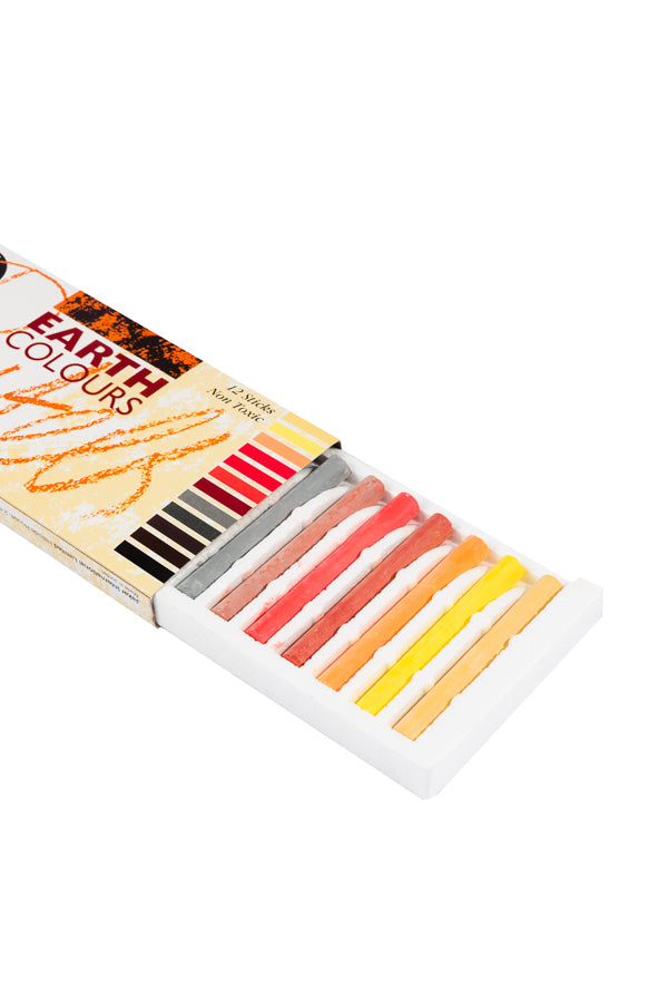 Jakar Assorted Earth Coloured Pastels Sticks (Pack of 12)