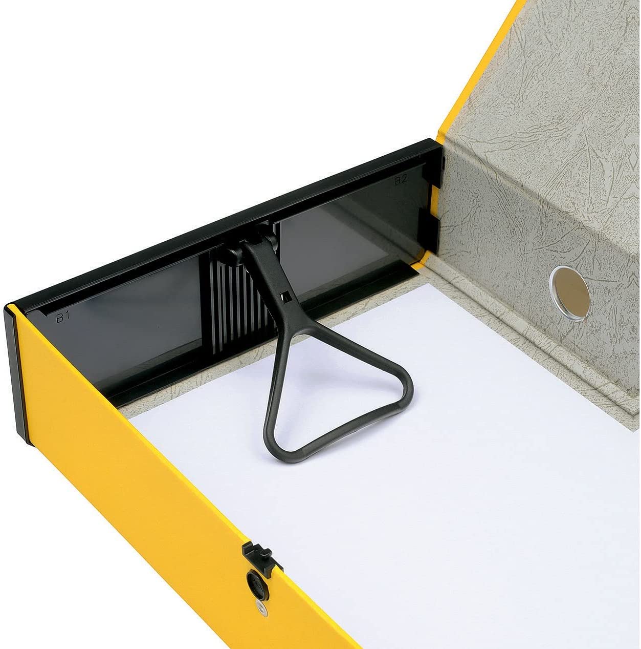 Pack of 5 75mm Foolscap Yellow Box Files