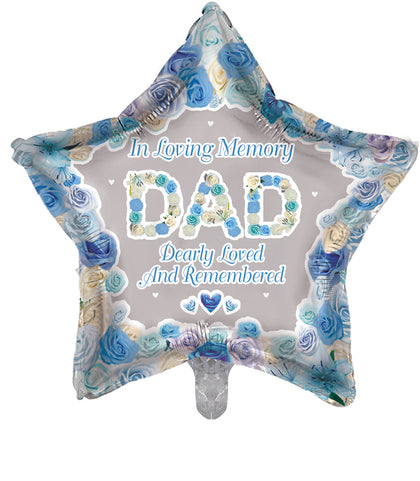 In Loving Memory of Dad Star Remembrance Balloon