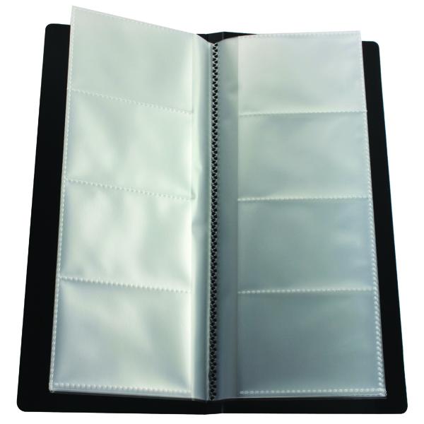 Q-Connect 96 Cards Polypropylene Black Name Business Card Holder