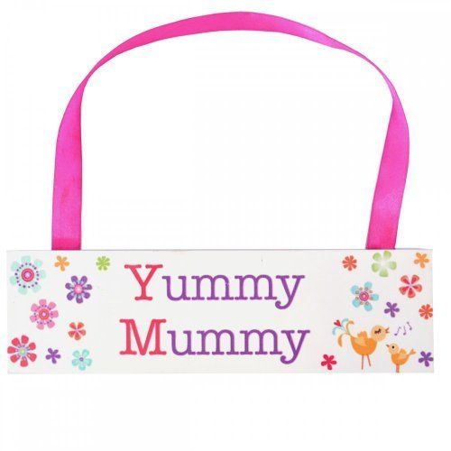 Wooden Pink Yummy Mummy Plaque