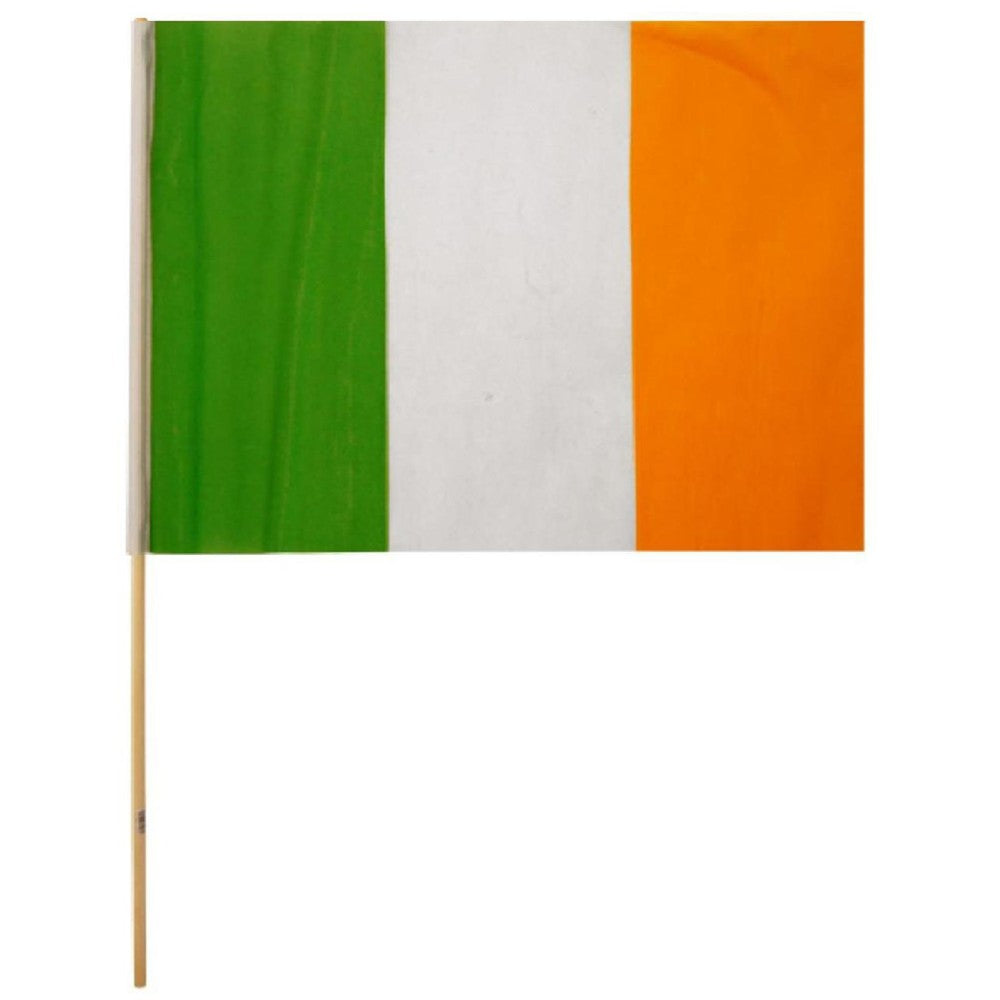 Eire Nylon Hand Flag with 62cm Wood Stick
