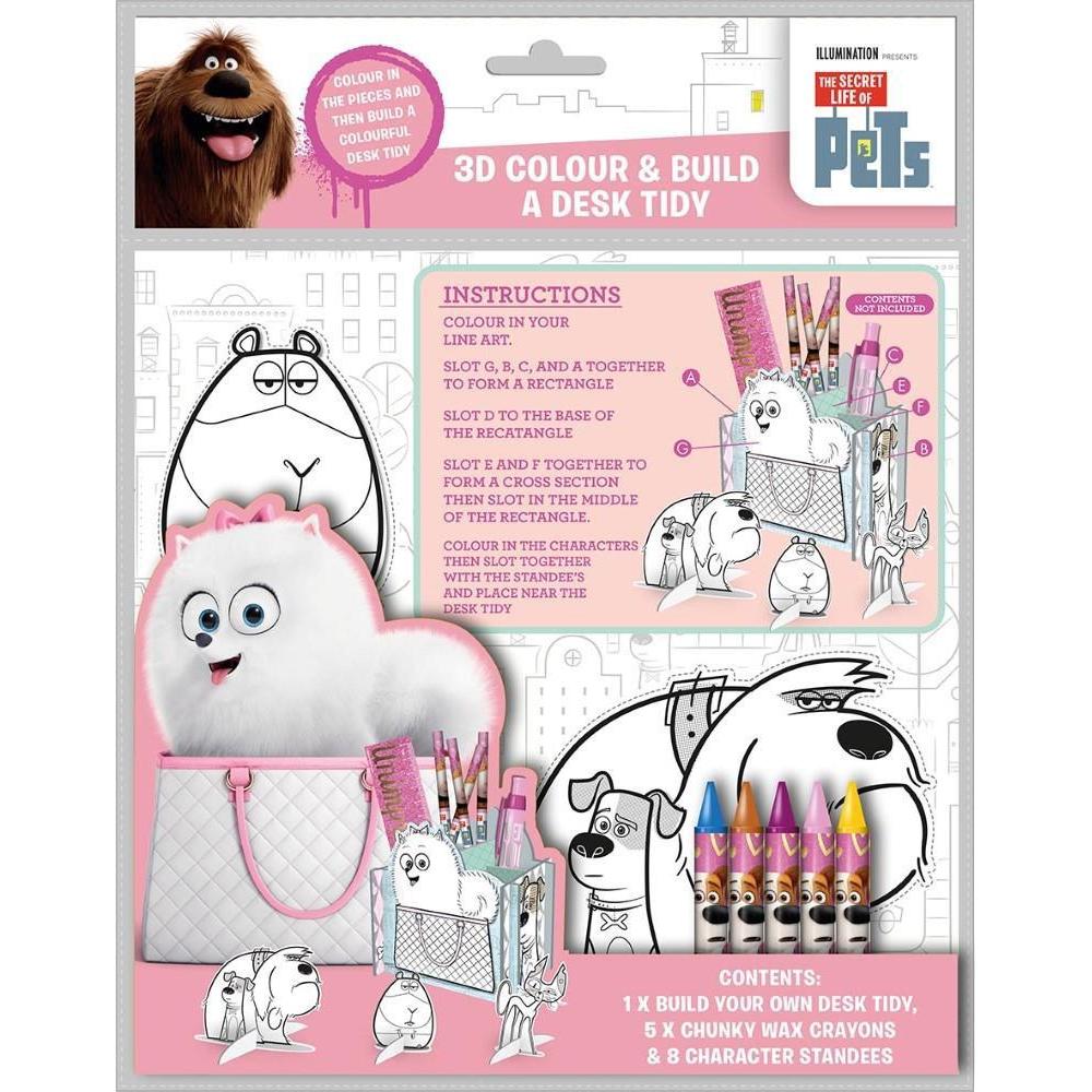 The Secret Life Of Pets 3D Colour & Build A Desk Tidy