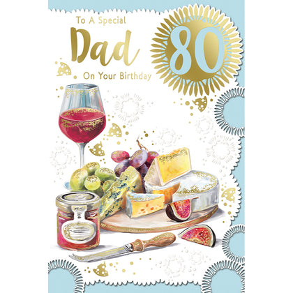To A Special Dad On Your 80th Birthday Celebrity Style Greeting Card