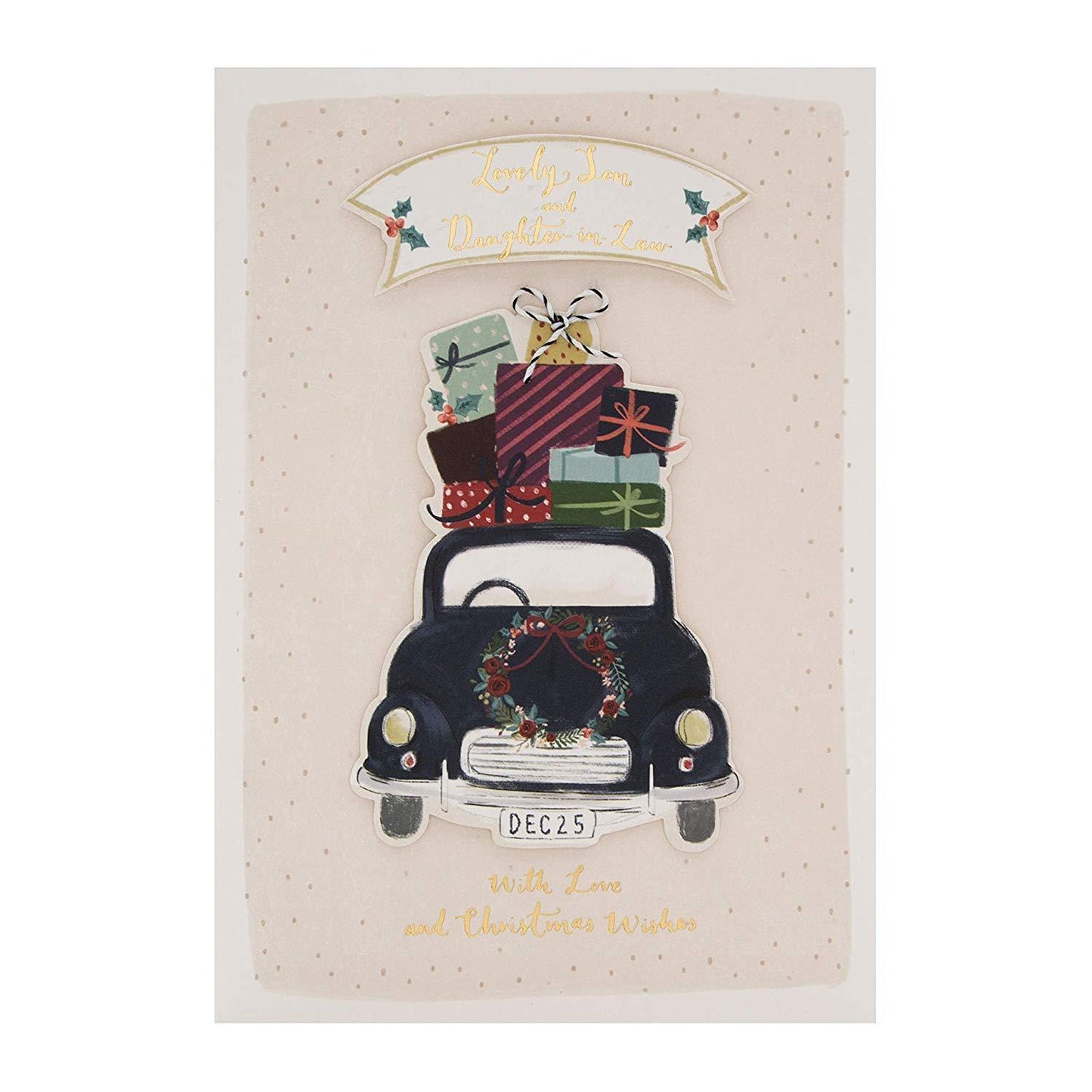 Son and Daughter in Law Christmas Card 'with Love"