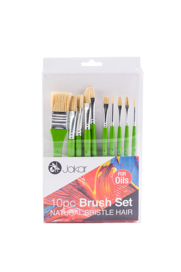 Natural Bristles Brush Set For Oil Paint