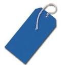 250 Large Reinforced Blue Strung Tags Luggage Labels 120 x 60mm