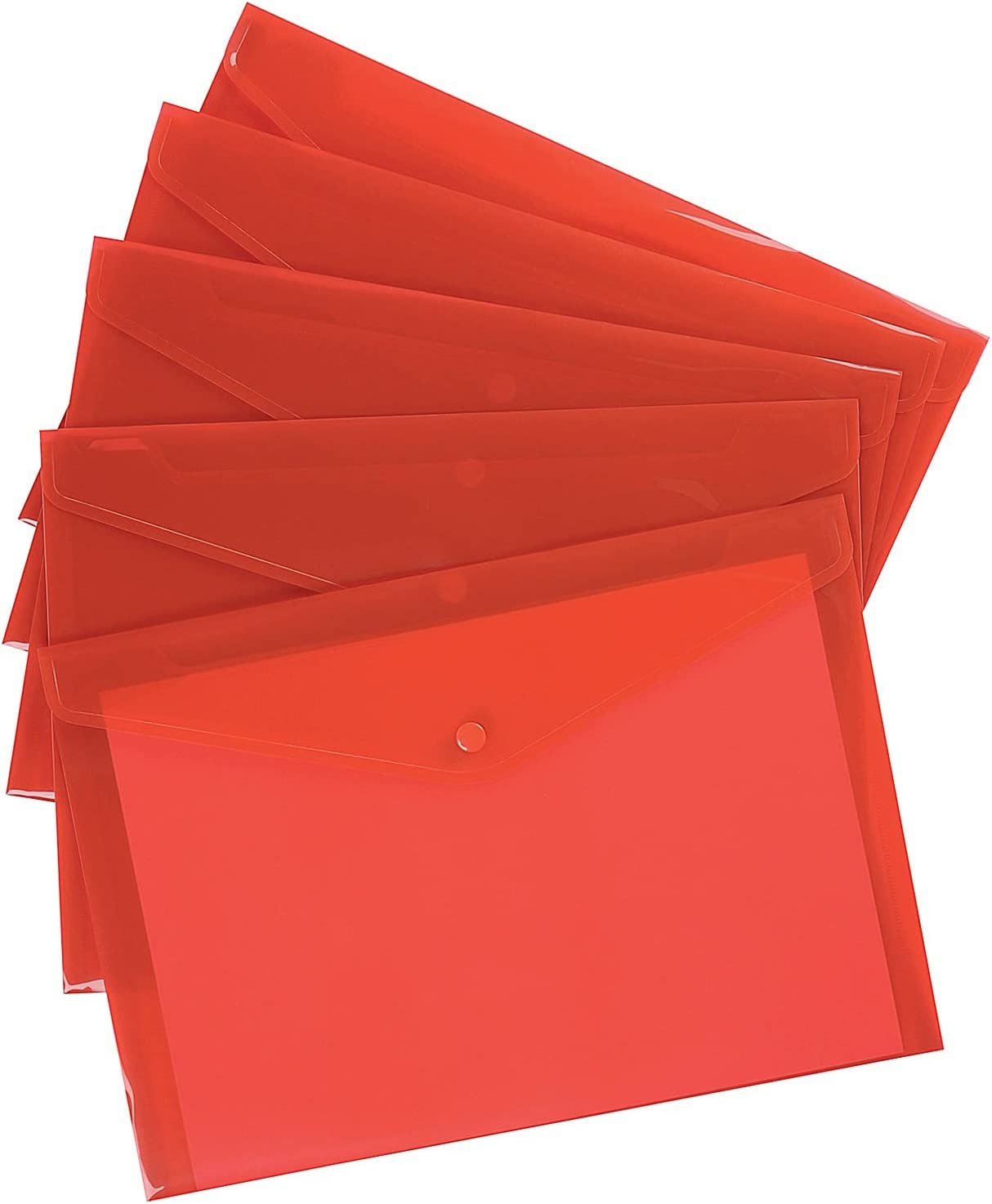 Pack of 12 A4 Red Q-Connect Polypropylene Document Folder