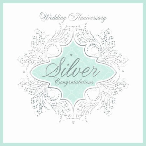 25th Silver Wedding Anniversary Invitations Pack of 6 Cards & Envelopes