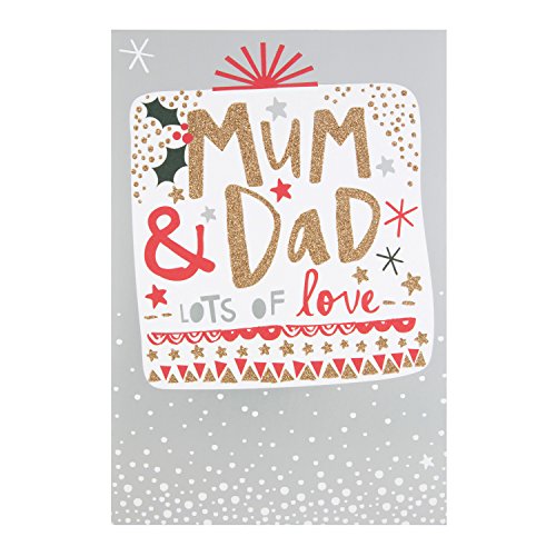 Mum and Dad "Lots of Love" Both Of You Christmas Card