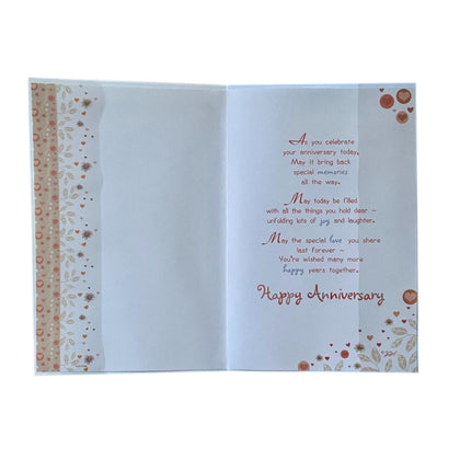 On Your Anniversary Cute Teddy Couple With Rose Card